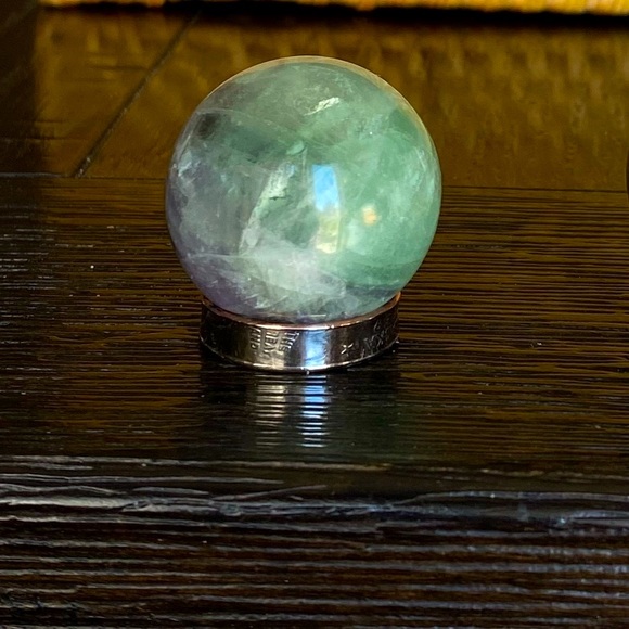 Rainbow Fluorite Sphere - One 32mm Crystal Ball - Picture 5 of 11